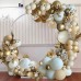 White Sand Nude Balloons Garland Kit, Gold White Beige Boho Balloons Arch Kit for Baby Shower Wedding Bridal Shower Boho Birthday Party Decorations