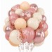 Blush Dusty Pink Boho Balloons, 50 Pcs Retro Pink Rose Gold Beige Nude Confetti Balloons for Girls Women Baby Shower Wedding Bridal Shower Birthday Party Decoration