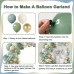 Dusty Blue Sage Green Balloon Arch Kit, Pastel Blue Green Sand White Gold Confetti Balloons Garland Kit for Baby Shower Wedding Bridal Boho Birthday Party Backdrop Decorations……