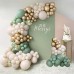 Sage Green White Sand Balloon Arch Kit, Sage Green Beige Sand White Chrome Gold with Gold Confetti Balloons for Birthday Wedding Baby Showr Bridal Shower Party Decorations…